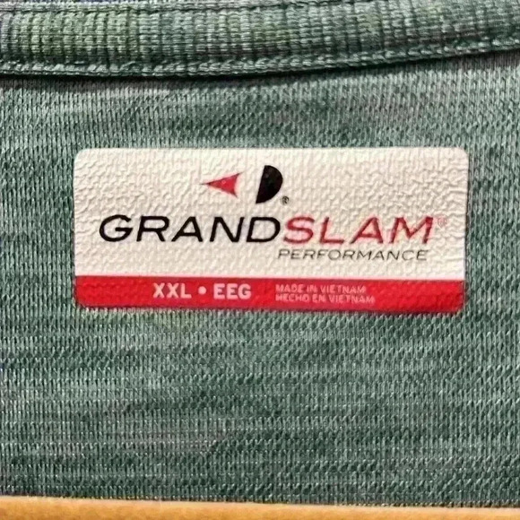 GrandSlam Heather Green Polo Shirt Size XXL - Picture 2 of 4